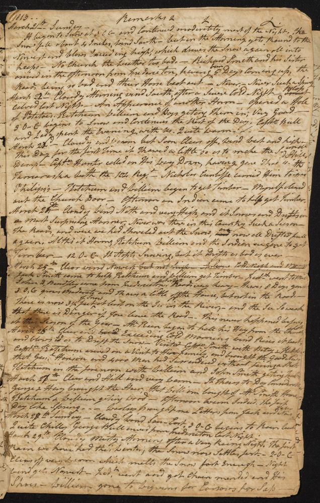 Diary of Rev Frederick Dibblee